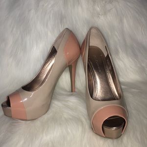 BCBG open toe pumps